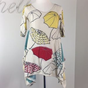 Anthropologie Umbrella Knit Boho Tunic Asymmetric